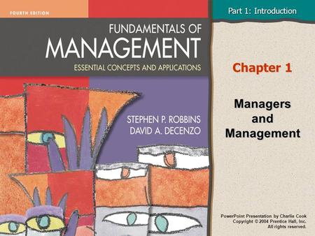 Managers and Management