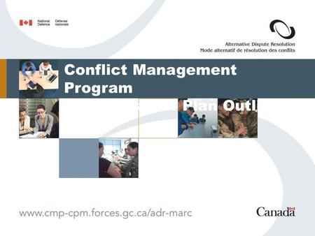 Conflict Management Program Transition Plan Outline.