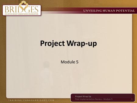 Project Wrap-up Module 5 Project Wrap Up