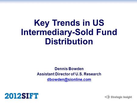 Key Trends in US Intermediary-Sold Fund Distribution