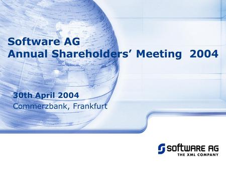 Software AG Annual Shareholders’ Meeting 2004
