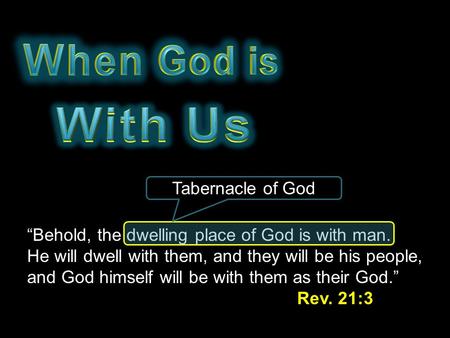 With Us When God is Tabernacle of God