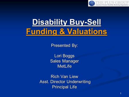 Disability Buy-Sell Funding & Valuations