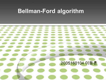 Bellman-Ford algorithm