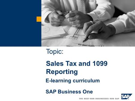 Topic: Sales Tax and 1099 Reporting