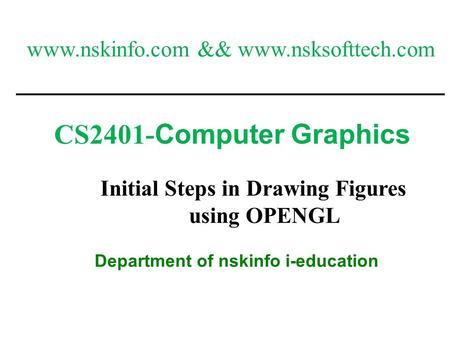 CS2401-Computer Graphics  &&