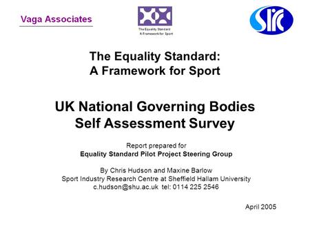 Equality Standard Pilot Project Steering Group