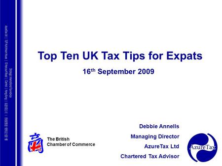 Top Ten UK Tax Tips for Expats