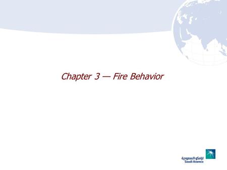 Chapter 3 — Fire Behavior