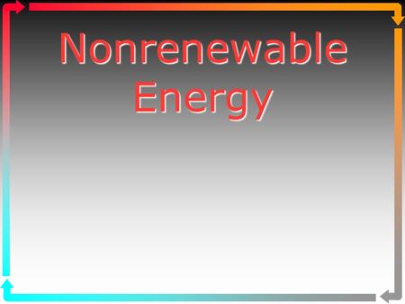 Nonrenewable Energy.