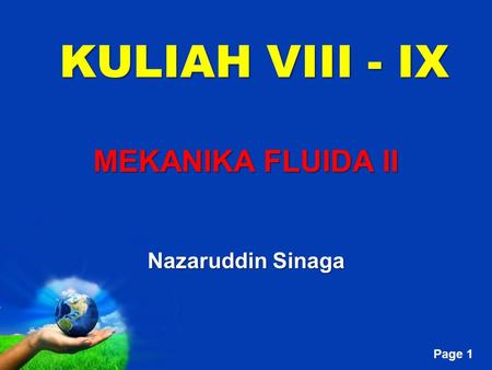 MEKANIKA FLUIDA II Nazaruddin Sinaga