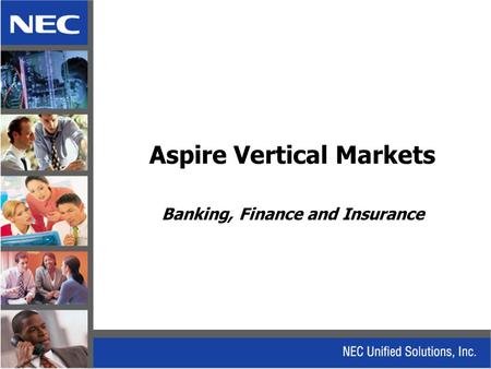 Aspire Vertical Markets Banking, Finance and Insurance.