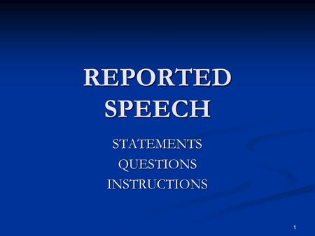 ppt for direct and indirect speech