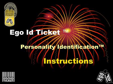 Ego Id Ticket Instructions Personality Identification.