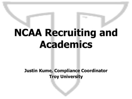 NCAA Recruiting and Academics