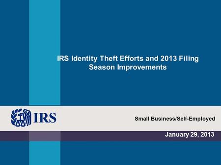 IRS Identity Theft Efforts and 2013 Filing Season Improvements
