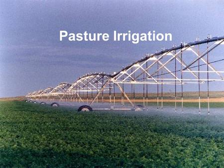 Pasture Irrigation.