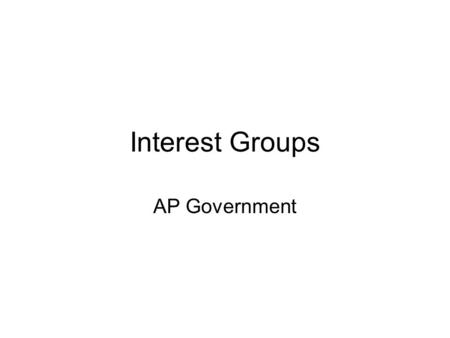 Interest Groups AP Government. In 2003, the Congress overhauled the Medicare program, adding a prescription drug benefit. That benefit was controversial.