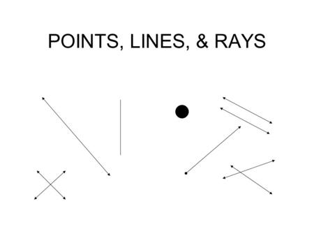 POINTS, LINES, & RAYS.