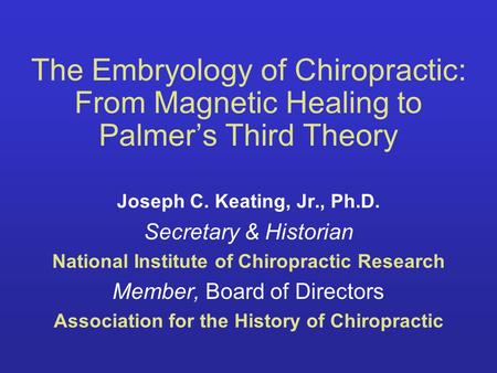 National Institute of Chiropractic Research