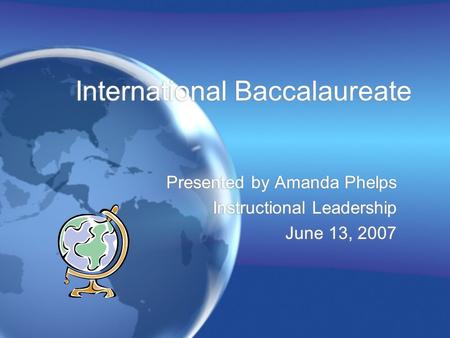 International Baccalaureate