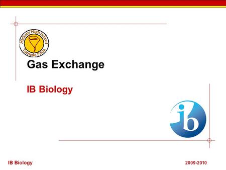 Gas Exchange IB Biology 2009-2010.