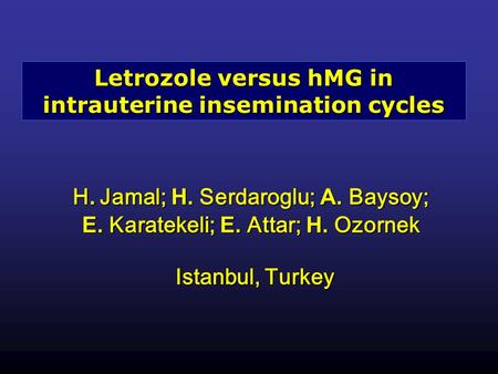 Letrozole versus hMG in intrauterine insemination cycles