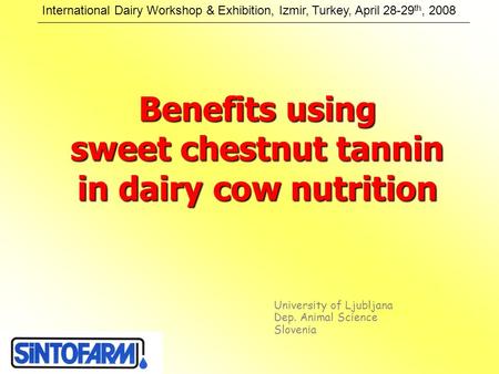 Benefits using sweet chestnut tannin in dairy cow nutrition
