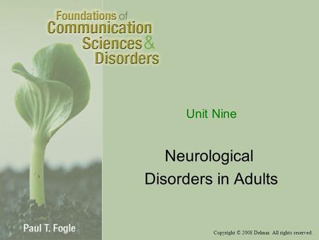 Neurological Disorders in Adults