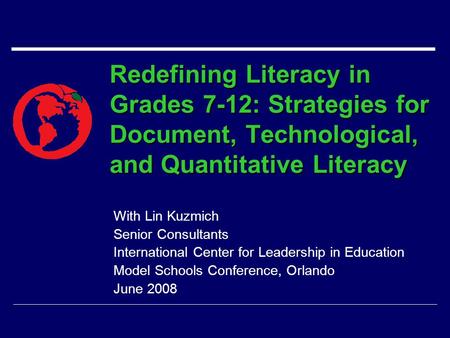 Redefining Literacy in Grades 7-12: Strategies for DTQ Literacy