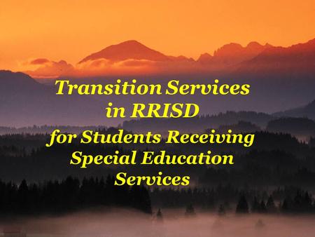 Transition Services in RRISD