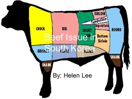 Beef Issue in South Korea By: Helen Lee. Beef!! Beef is used in many of Koreas traditional dishes and in many other foods. Nearly everyone Beef! (not.