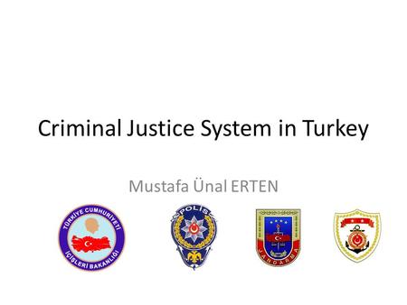 Criminal Justice System in Turkey