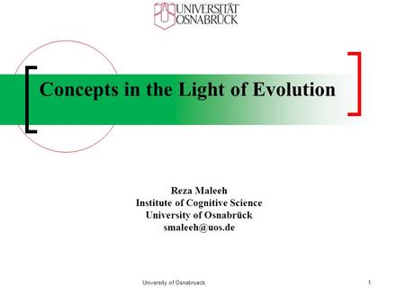 Concepts in the Light of Evolution