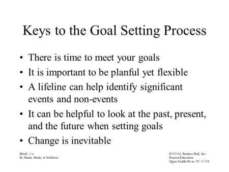 Keys to the Goal Setting Process