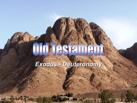 Old Testament Exodus - Deuteronomy.