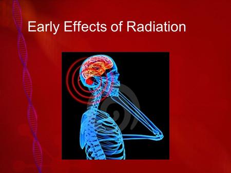 Early Radiation Effects on Organ Systems - ppt download