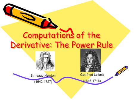 Computations of the Derivative: The Power Rule