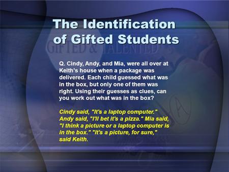 Share more than 109 identification of gifted children super hot