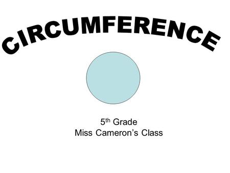 5th Grade Miss Cameron’s Class