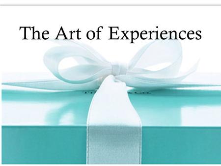 The Art of Experiences. 1-2 Art of Experiences Experiencing Self vs. Remembering Self Hedonic Adaptation Drivers of Happiness Customer Touchpoints Key.
