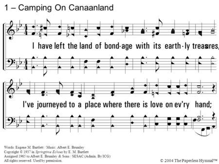 1 – Camping On Canaanland