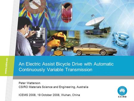 Peter Watterson CSIRO Materials Science and Engineering, Australia