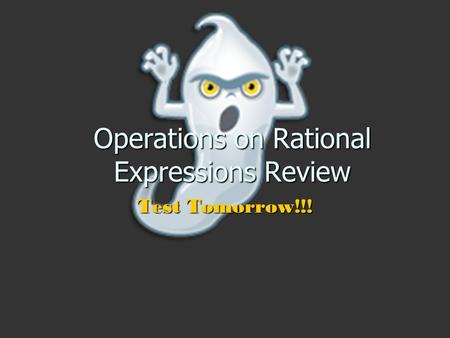 Operations on Rational Expressions Review