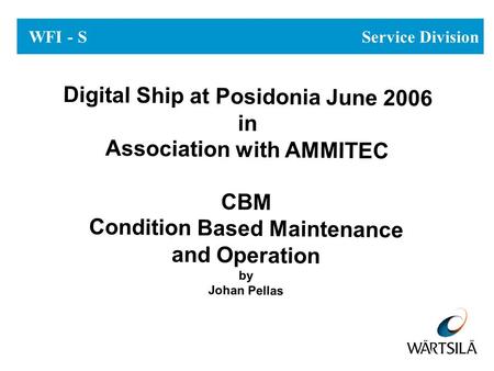 Digital Ship at Posidonia June 2006 in Association with AMMITEC CBM