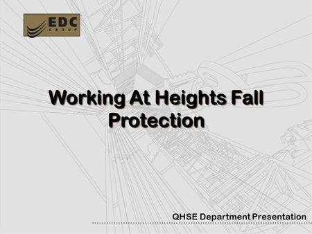 Working At Heights Fall Protection