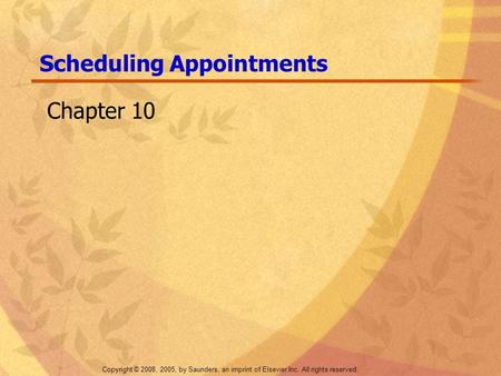 Scheduling Appointments