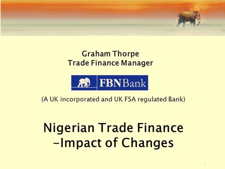 Nigerian Trade Finance