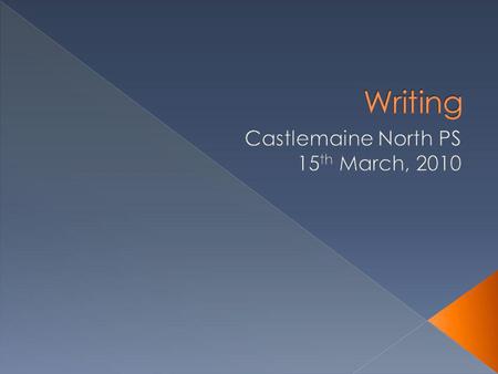 Castlemaine North PS 15th March, 2010