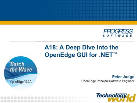 A18: A Deep Dive into the OpenEdge GUI for .NET™